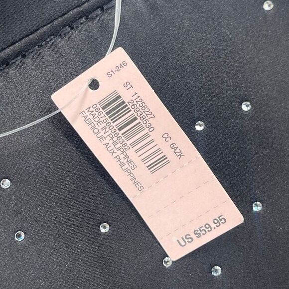 Victoria’s Secret Shine Tote Black Rhinestone Logo Oversized Glam Bag NWT - Picture 8 of 15